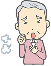 咳をする高齢者
